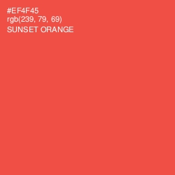 #EF4F45 - Sunset Orange Color Image